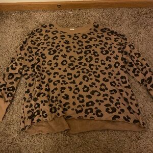 Secret Treasures Tan and Black Knit Top